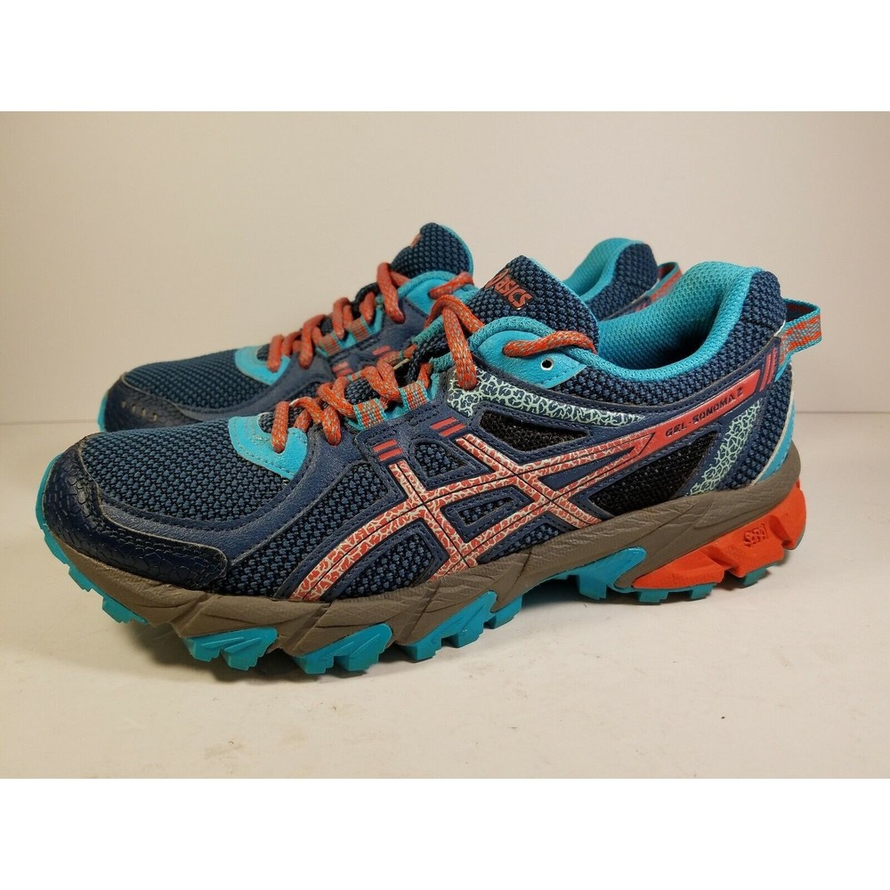 Asics Gel-Sonoma 2 Womens Size 7 Navy Athletic Running Training Shoes T684N